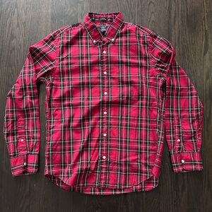 J. Crew Red and Black Plaid Button Down Shirt